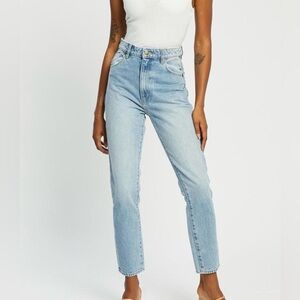 Rollas Dusters High Rise Slim | Light Wash | Size 24